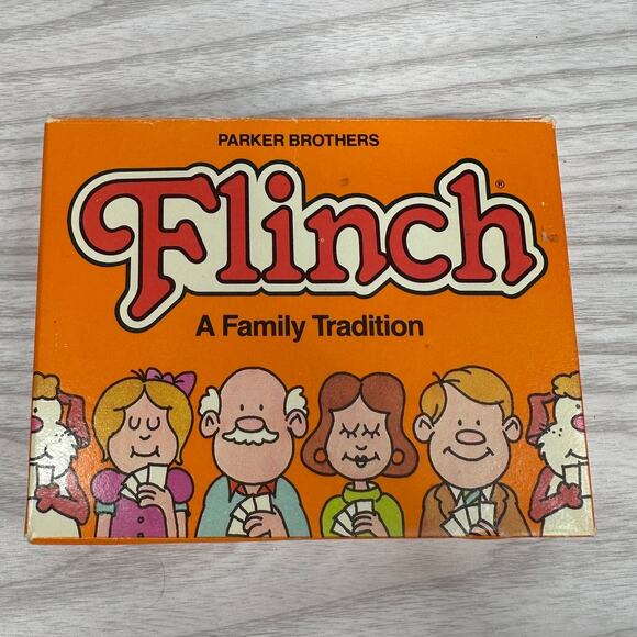 Vintage Flinch 1983 Parker Brothers Card Game A Family Tradition Full Set Age 8+ - Picture 1 of 4